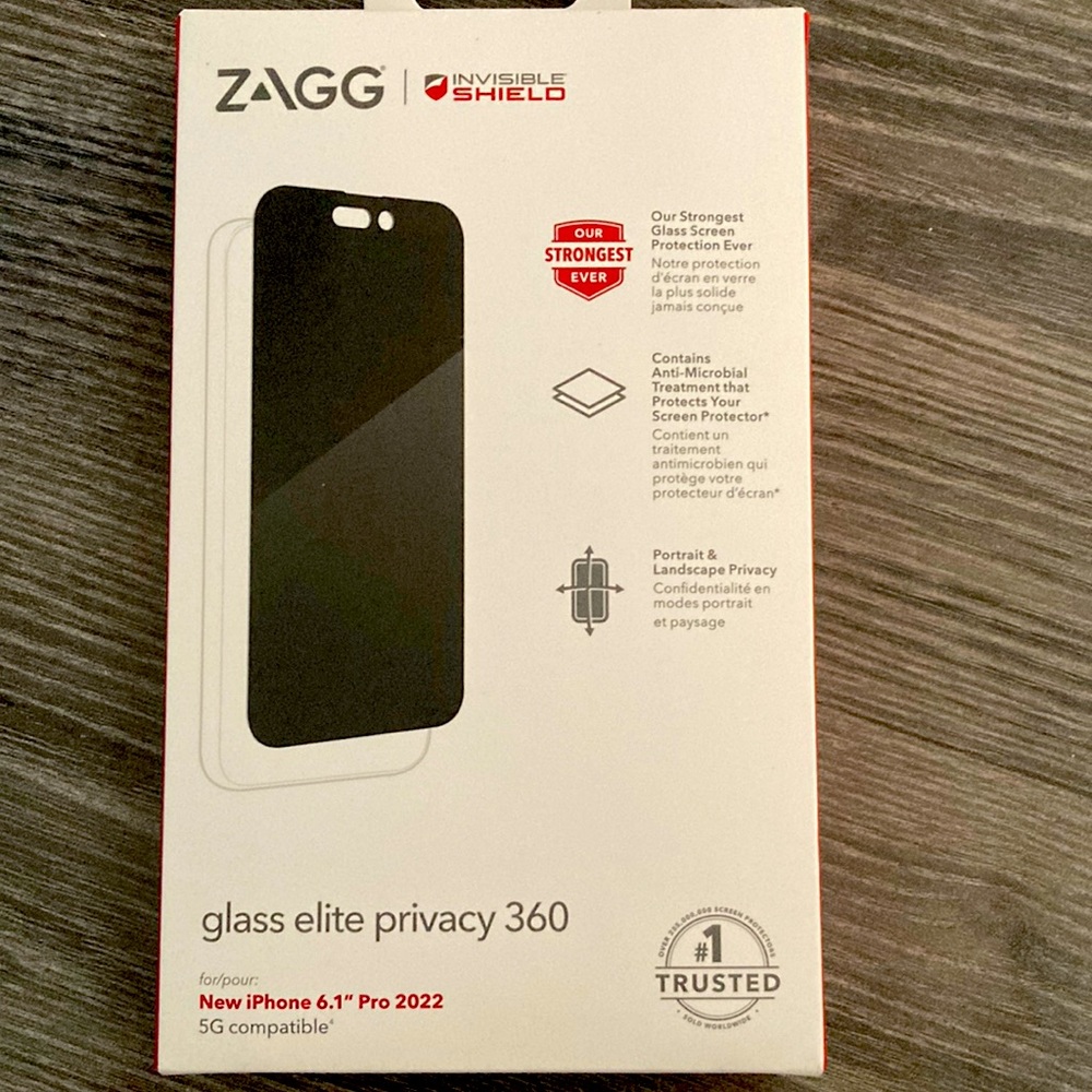 Zagg Glass Elite Privacy 360 Screen Protector (iPhone 14 pro)